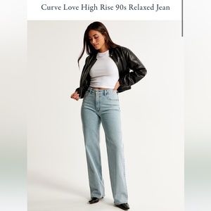 Abercrombie Curve Love 90s high rise relaxed jean
